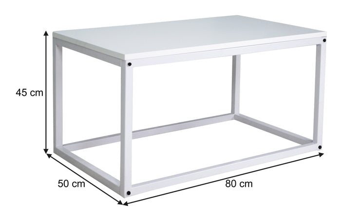 Tavolino da salotto, tavolino da caffè mod. Adam - Colore: Bianco - TS08AD