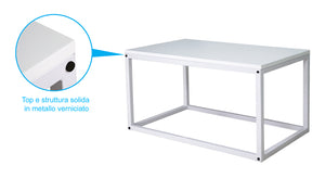 Tavolino da salotto, tavolino da caffè mod. Adam - Colore: Bianco - TS08AD