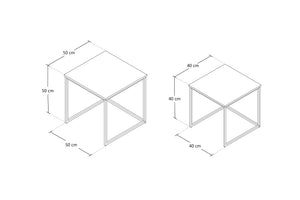 Tavolini da salotto sovrapponibili, tavolini da divano - Double - TS10DO