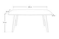 Tavolino da salotto mod. Pegaso con top bianco in mdf e piedi in legno TS08PEPL