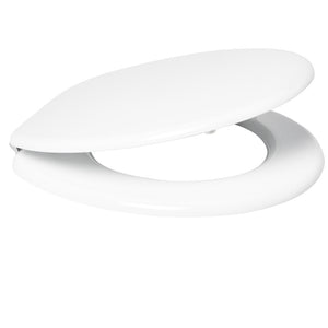 Sedile wc copri water tavoletta vaso universale bianco mdf legno pesante cerniere metallo bagno *** pezzi 1