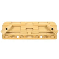 Trave da arrampicata grande pannello da appendere per allenamento con 19 tacche con viti di montaggio 57 x 18 cm naturale