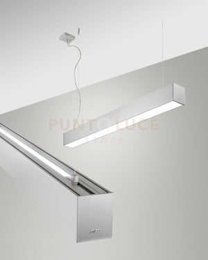 TURNER SOSPENSIONE A DOPPIA EMISSIONE ALLUMINIO 29W+15W 4000K 3570+1440LM OPALE 100CM DIMMERABILE DALI