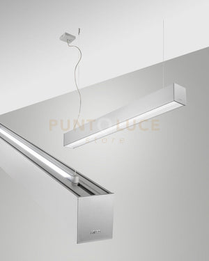 TURNER SOSPENSIONE A DOPPIA EMISSIONE ALLUMINIO 29W+15W 4000K 3570+1440LM PRISMATIC 100CM