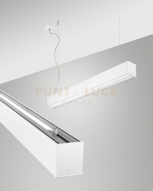 TURNER SOSPENSIONE A DOPPIA EMISSIONE BIANCA  29W+15W 3000K 3470+1290LM PRISMATIC 100CM