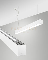 TURNER SOSPENSIONE A DOPPIA EMISSIONE BIANCA 29W+15W 3000K 3470+1290LM OPALE 100CM