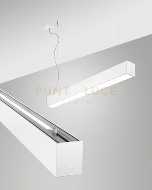 TURNER SOSPENSIONE A DOPPIA EMISSIONE BIANCA 29W+15W 4000K 3570+1440LM OPALE 100CM DIMMERABILE DALI