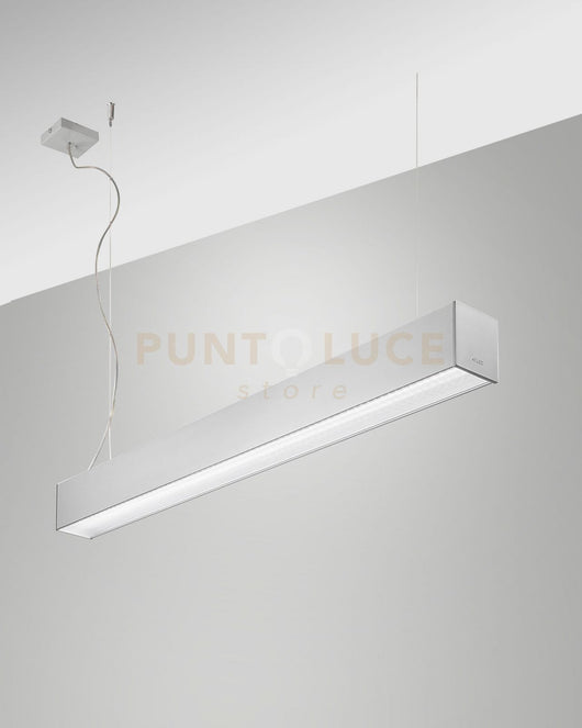 TURNER SOSPENSIONE ALLUMINIO 29W 4000K 3570LM PRISMATIC IP40 100CM DIMMERABILE DALI