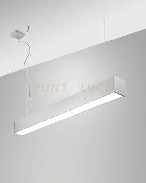 TURNER SOSPENSIONE ALLUMINIO LED 29W 3000K 3470LM OPALE  IP40 100CM