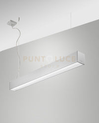TURNER SOSPENSIONE ALLUMINIO LED 29W 3000K 3470LM PRISMATIC IP40  DIMMERABILE DALI 100CM