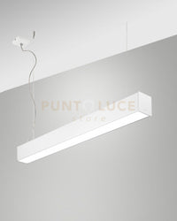 TURNER SOSPENSIONE BIANCA 29W 3000K 3470LM OPALE IP40 100CM DIMMERABILE DALI