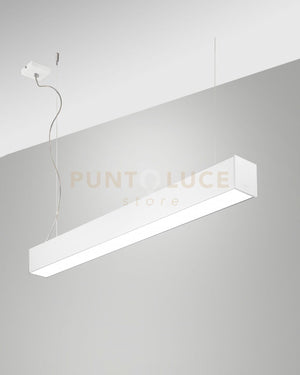TURNER SOSPENSIONE BIANCA 29W 3000K 3470LM OPALE IP40 100CM DIMMERABILE DALI