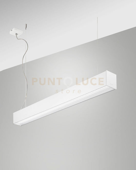 TURNER SOSPENSIONE BIANCA 29W 4000K 3570LM PRISMATIC IP40 100CM