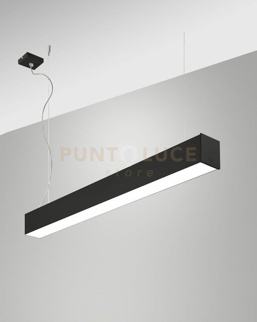 TURNER SOSPENSIONE NERA LED 29W 3000K 3470LM OPALE  IP40 100CM DIMMERABILE DALI