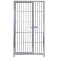 2 box per cani in linea in rete con copertura ciascuno da 3x3 metri con zincatura a caldo