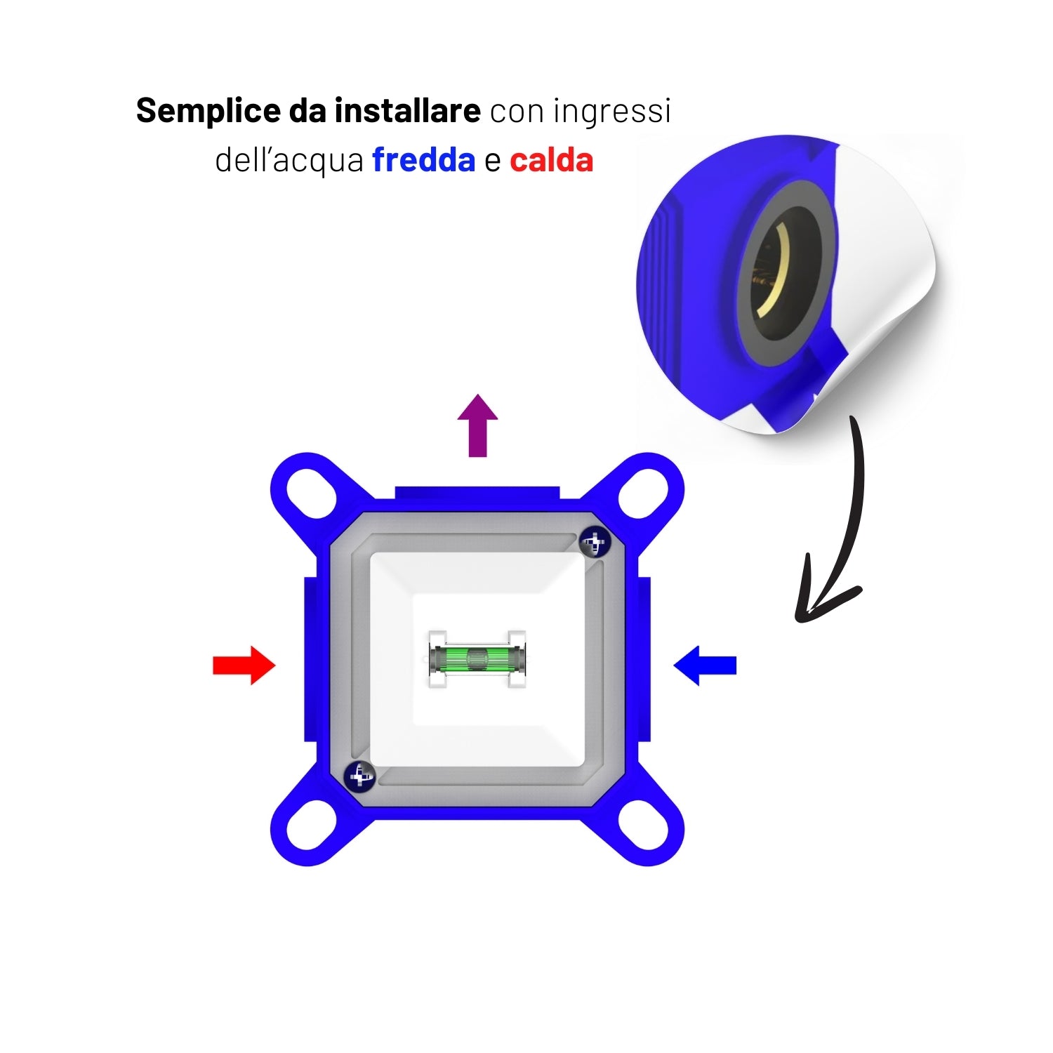 Jazz miscelatore incasso doccia in ottone *** finitura- nickel spazzolato, confezione 1