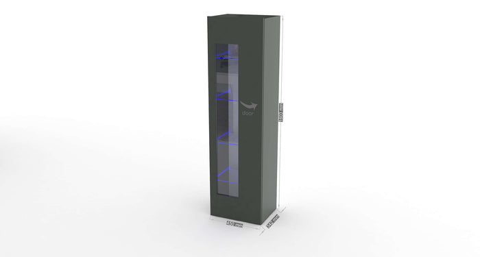 Mobile Vetrina DAIQUIRI L 45 x H 162 x P 34 cm grigio