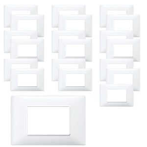 Vimar plana placca 3 posti pezzi 20 tecnopolimero bianco 14653.01