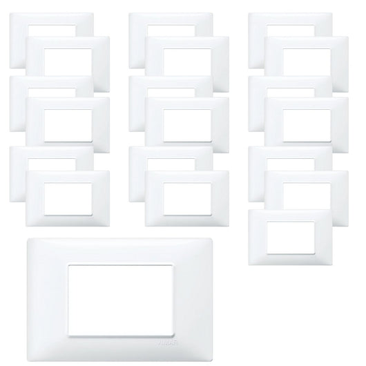 Vimar plana placca 3 posti pezzi 20 tecnopolimero bianco 14653.01