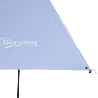 Tenda da Sole Portatile 3x3 m, Tendalino Parasole Impermeabile per Campeggio, e Spiaggia, Bianco