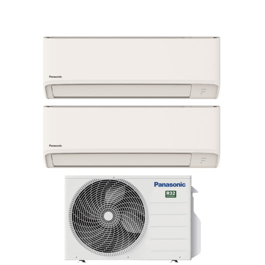 Condizionatore Panasonic Dual Split Inverter serie TZ 12+12 con CU-2Z50TBE R-32 Wi-Fi Integrato 12000+12000