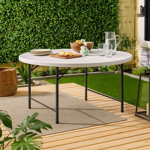 Tavolo rotondo da giardino pieghevole con diametro 160 cm