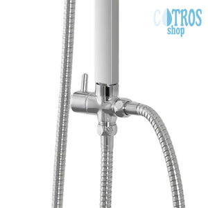 Deviatore colonna doccia ottone cromato universale cromato adattatore