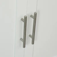 Carrello con Ruote Salvaspazio, Penisola Cucina in Legno Massiccio: 1 Cassetto, 1 Armadietto, 3 Ripiani e 4 Ruote, 107.5x48x89 cm