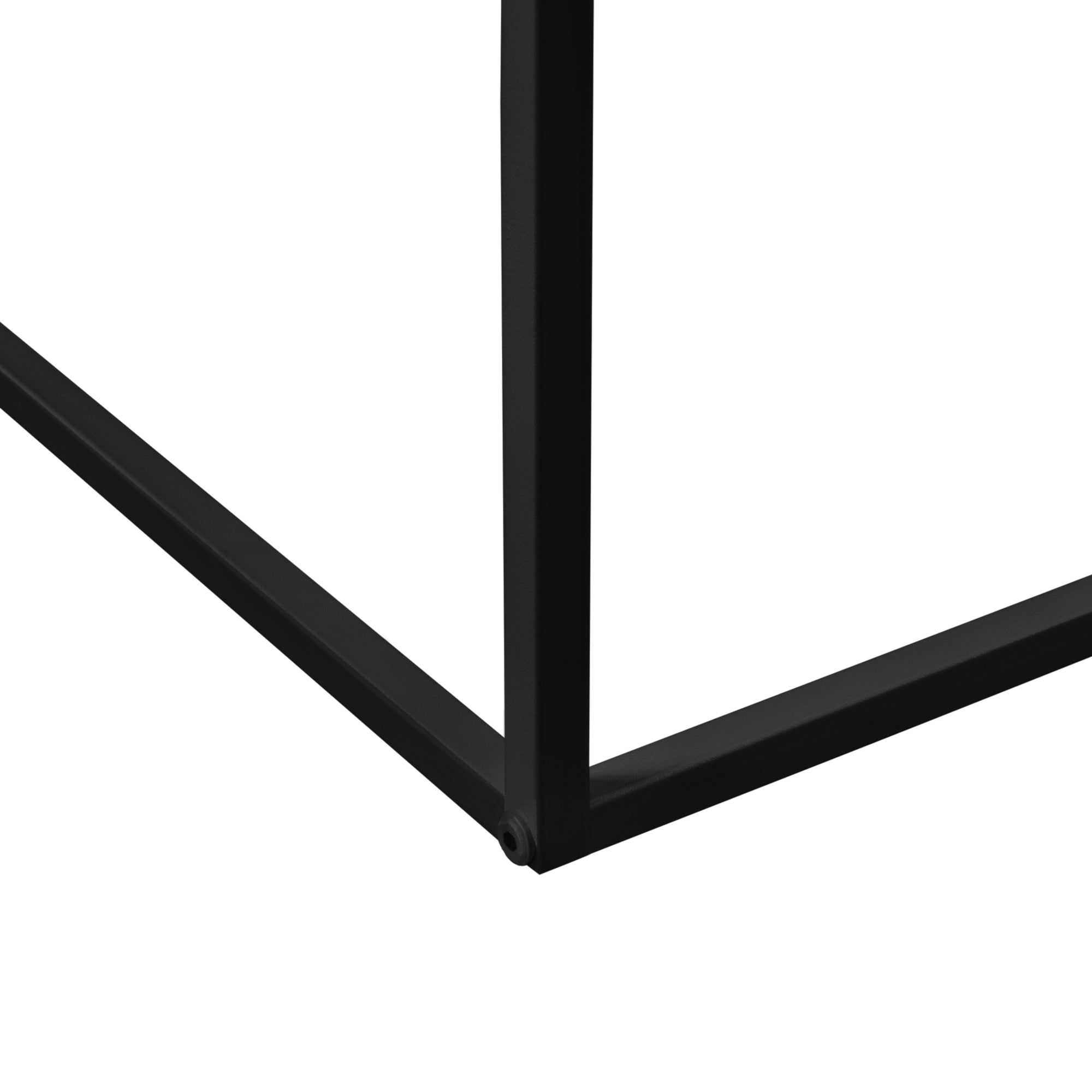 Set di 2 Tavolini in Metallo con Vassoio Rimovibile - Nero [en.casa]