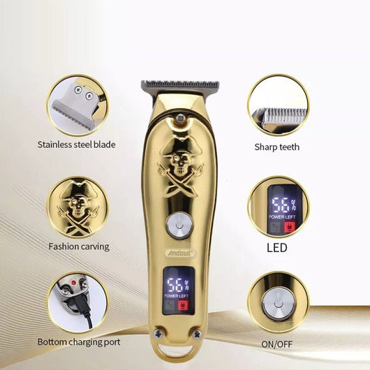 Taglia capelli Tagliacapelli Rasoio elettrico regola barba 3 pettini USB Q-TF53