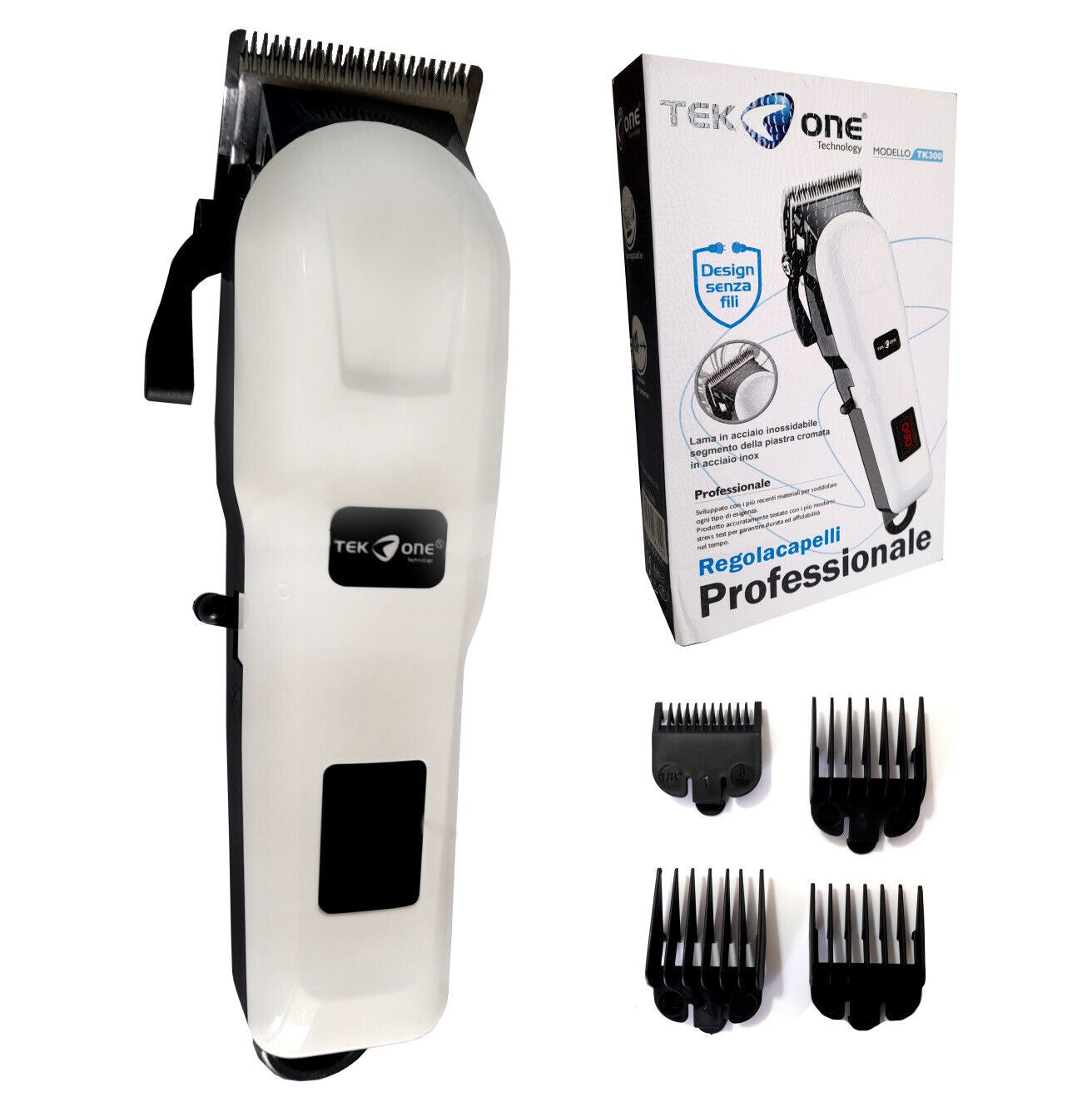 Taglia capelli elettrico rasoio regola barba baffi ricaricabile display TK300