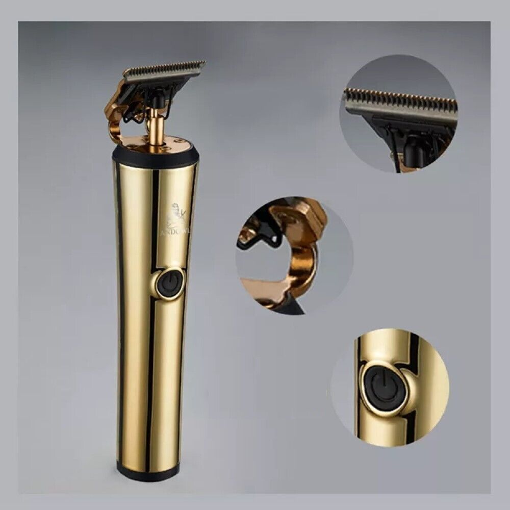 Tagliacapelli Rasoio elettrico regola barba stile vintage 6 pettini USB Q-TF202