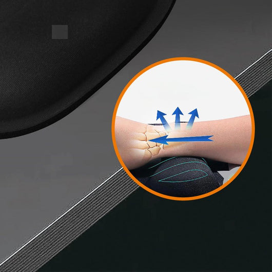 Tappetino Mouse con Poggiapolso Mousepad da Scrivania Colore Nero Misura 21 x 25 cm Fondo in Gomma Antiscivolo