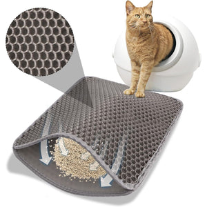 Tappetino per lettiera gatti, 30x45, Fori Grandi Antiscivolo Colore Casuale 244