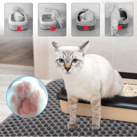 Tappetino per lettiera gatti, 30x45, Fori Grandi Antiscivolo Colore Casuale 244