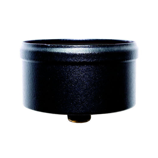 Tappo condensa  80 mm  con scarico in acciaio inox verniciato nero canna fumaria pellet