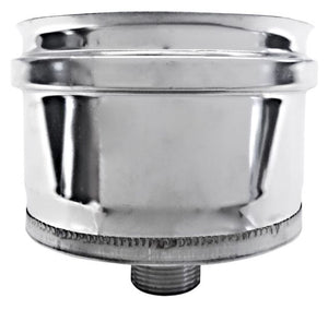 Tappo raccogli condensa canna fumaria DN  250 tubo acciaio inox 316