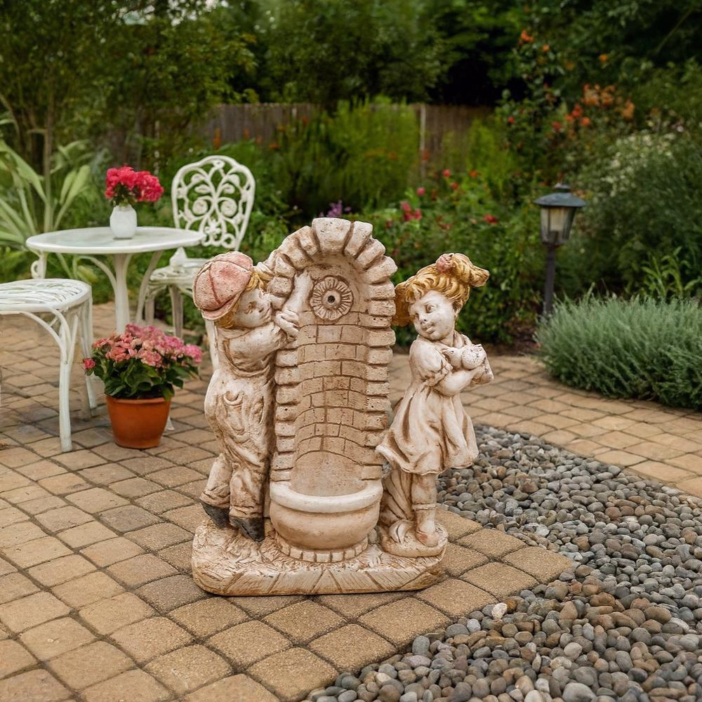 Fontana calcestruzzo cemento senza rubinetto 75x35xh.91cm modello bimbo bimba