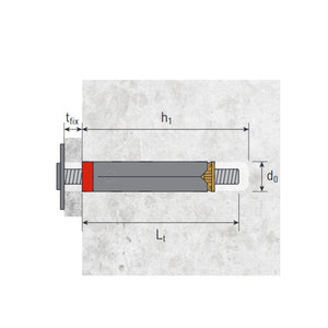 Tassello TA007 D8 vite TGS M4 Made in Italy