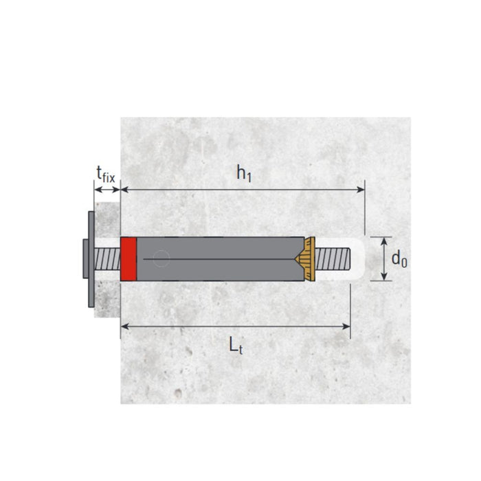 Tassello TA007 D8 vite TGS M4 Made in Italy