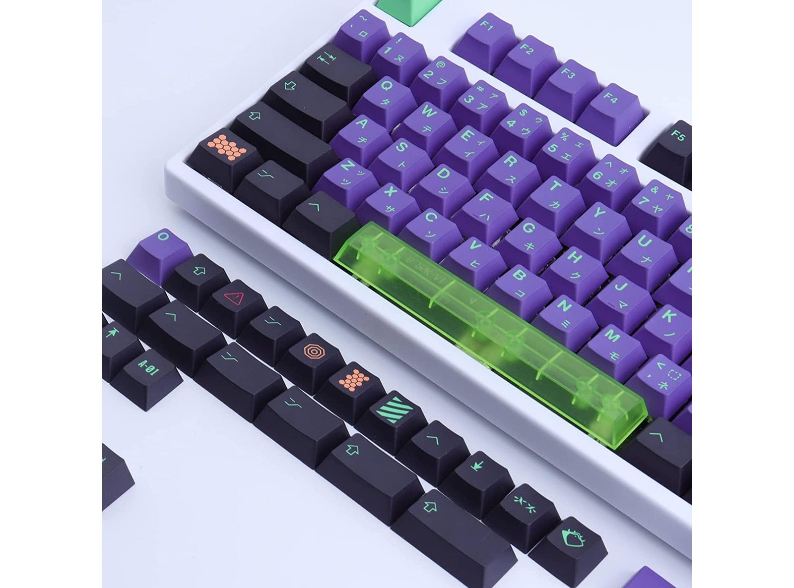 Tasti Mecha 135 Viola Cherry Compatibile con Tastiere Meccaniche Cherry MX Layout US Stile Giapponese