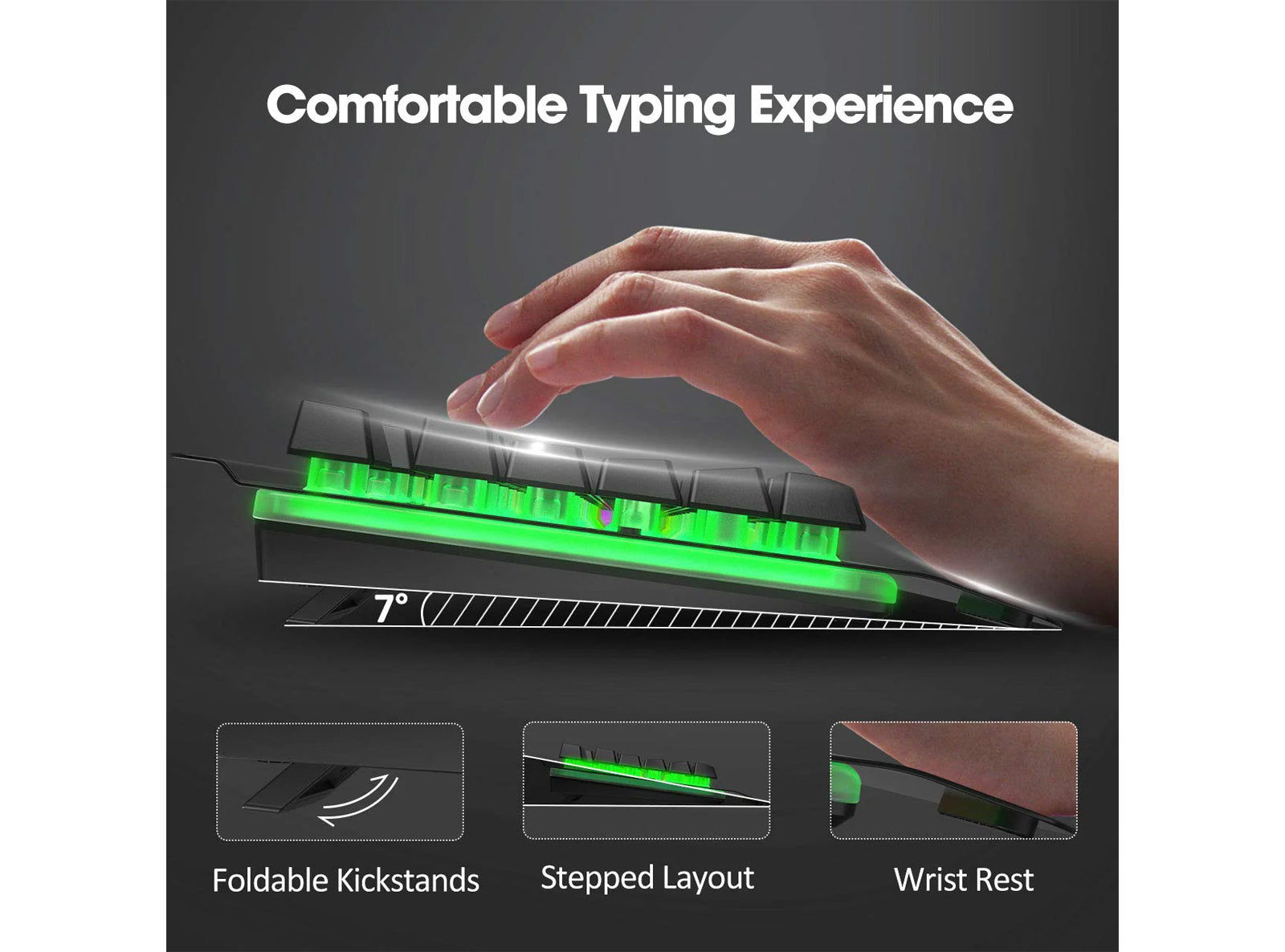 Tastiera Gaming Keyboard Layout Italiano USB per PC PS4 Laptop Retroilluminazione LED RGB