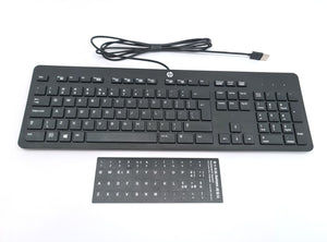 Tastiera HP KBAR211 Cablata USB Layout inglese Fornita di Labels ITALIANI con Tastierino Numerico Nuova Priva di Confezione Originale Lievi Segni da Trasporto