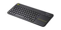 Tastiera LOGITECH RETAIL - K400 Plus- Wireless- Touchpad- Multimediale- Nera
