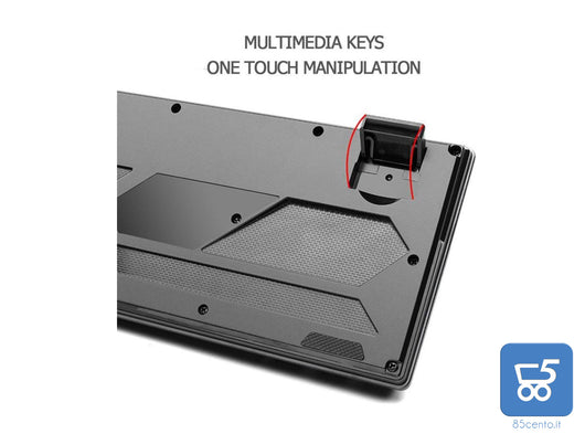 Tastiera Meccanica Cablata USB da Gaming Retroilluminata QUERTY 87 Tasti RGB K16 Layout inglese Fornita di Labels ITALIANI