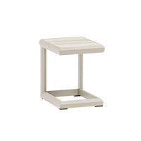 Tempo Style - Tavolino da Resort Nice beige 43x35 cm | Tavolino Salvaspazio, Elegante e Resistente per Giardino, Terrazza e Balcone | Struttura in alluminio con top ceramica