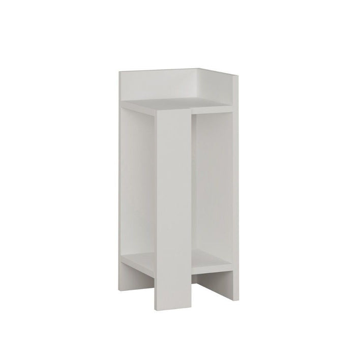 Tavolino comodino di design Elos colore bianco 27x25x60h destro
