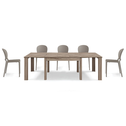 Tavolo allungabile da pranzo 130x90 fino a 250 cm Noce modello BRIO MADE IN ITALY design moderno ideale per cucina, soggiorno e sala da pranzo