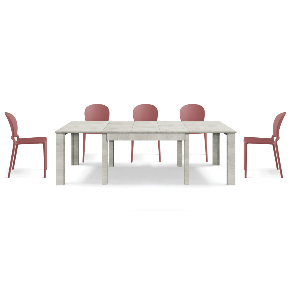 Tavolo allungabile da pranzo 130x90 fino a 250 cm Olmo Gesso modello BRIO MADE IN ITALY design moderno ideale per cucina, soggiorno e sala da pranzo