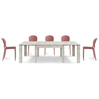 Tavolo allungabile da pranzo 130x90 fino a 250 cm Olmo Gesso modello BRIO MADE IN ITALY design moderno ideale per cucina, soggiorno e sala da pranzo